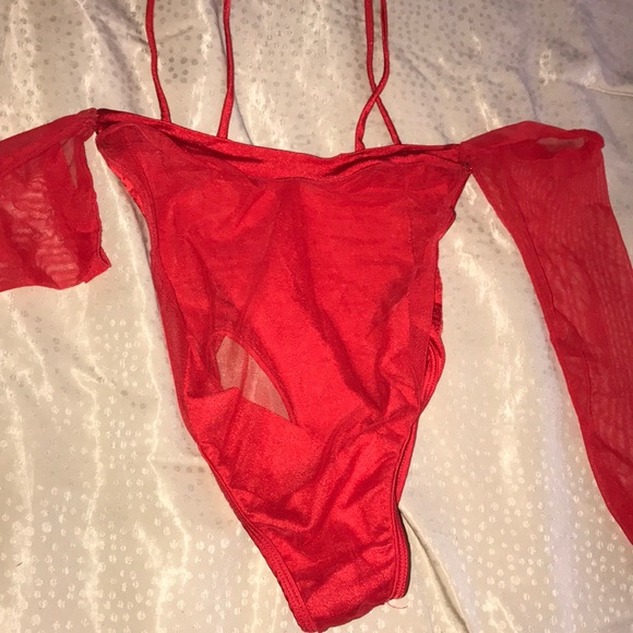 Red one piece - Picture 2 of 2